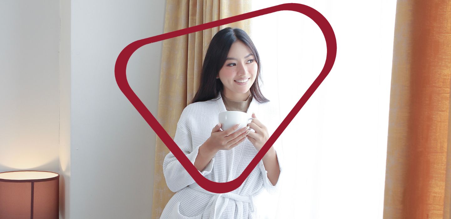 Girl relaxing at the room