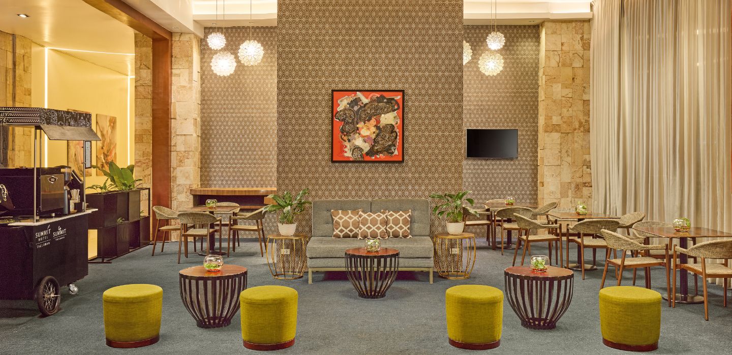 Summit Hotel Tacloban Lobby Lounge with RCoffee Cart