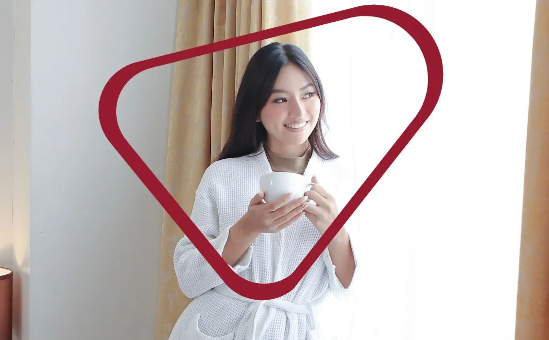 Girl relaxing at the room